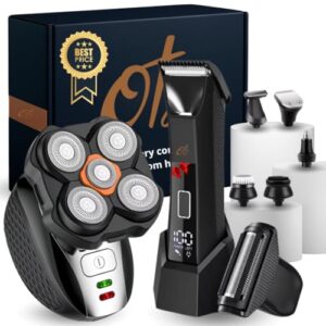 Head Shavers & Body Trimmer for Men (Best Pack) Ball Shaver Mens Grooming Kit Head Razors for Bald Men Electric Shaver & Body Hair Trimmer All-in-One Manscape Kit with Waterproof Design