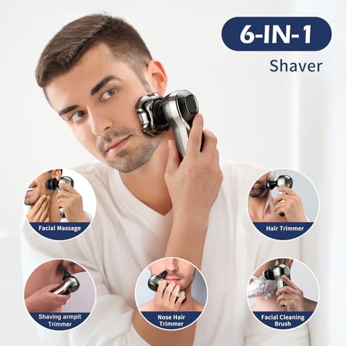 Head Shavers for Bald Men,Electric Razor for Men,IPX7 Waterproof Wet/Dry Bald Head Shaver, Flex Blades for a Close Shave,LED Display Electric Rechargeable Head Shaving Mens Kit with Type-C Charge - Image 3