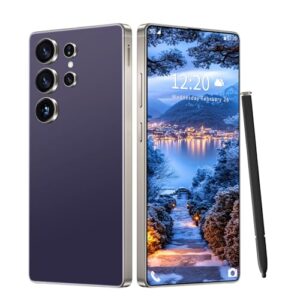 I25 Ultra Unlocked Phone 16+1TB,Built in Pen The Phone,Battery 7000mAh 6.99″ HD Screen,Android 14 Smartphone,Face ID/5G/Fingerprint Lock/Dual SIM/GPS (Deep Purple, 16+1TB)