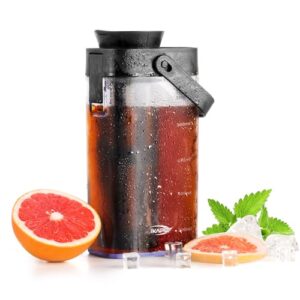 IKAPE 1000ml/33.8oz Cold Brew Coffee Maker with Removable Filter, Leak-proof Spout for Iced Coffee, Tea & Flavored Drinks, Space Saving Tritan Pitcher