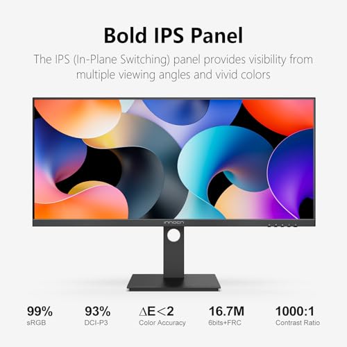 INNOCN 29" Ultrawide Monitor 100Hz 21:9 IPS WFHD 2560 x 1080P 99% sRGB HDMI Computer USB Type C 65W Laptop External Monitor, Height/Pivot Adjustable, Productivity, Wall Mountable, Black - Image 4