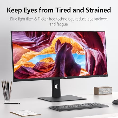 INNOCN 29" Ultrawide Monitor 100Hz 21:9 IPS WFHD 2560 x 1080P 99% sRGB HDMI Computer USB Type C 65W Laptop External Monitor, Height/Pivot Adjustable, Productivity, Wall Mountable, Black - Image 6