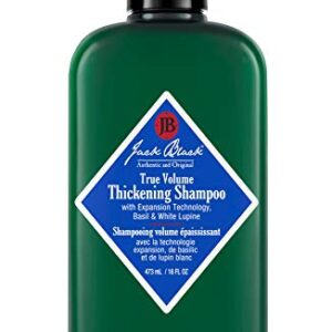 Jack Black True Volume Thickening Shampoo. – Expansion Technology, Basil & White Lupine – Thickening Hair Products for Men & Women, Sulfate-Free Hair Shampoo