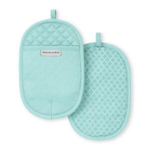 KITCHENAID Asteroid Pot Holder 2-Pack Set, Mineral Water, 6.5″x10″