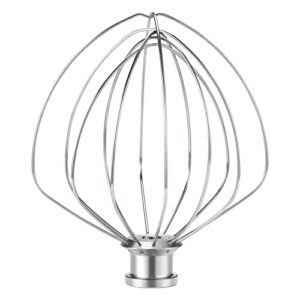 KN256WW Dishwasher Safe Whisk Attachment Stainless Steel 6 Wire Whip Fits KitchenAid 6 Quart Bowl Lift Stand Mixer for Egg Heavy Cream Beater, Cakes Mayonnaise