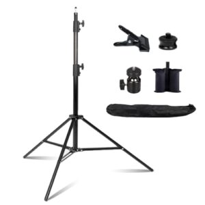 Kate Heavy Duty Light Stand for Photography, 8.5ft High Stable Photo Video Tripod Stand with Clamp, Sandbag, Carry Bag & Screw Adapters – Max 15kg Load for Studio Strobe, Softbox, LED Video Light
