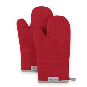 KitchenAid Asteroid Oven Mitt Set, 7″x12.5″, Fire Red, 2 Piece