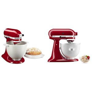 KitchenAid® Bread Bowl with Baking Lid & Ice Cream Maker Stand Mixer Attachment, 2 Quart, White