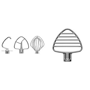 KitchenAid Stainless Steel Mixer Accessories Bundle with Pastry Beater