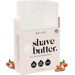 Kitsch Shaving Soap for Women – Hydrating Shave Soap for Sensitive Skin | Paraben-Free, Sulfate-Free | Shave Bar for Soft, Smooth Skin – 4oz