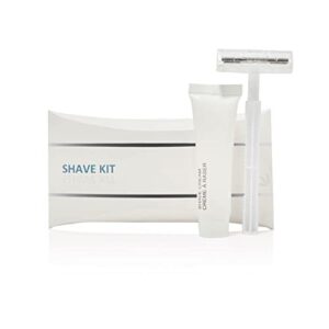 LUXURY NECESSITIES – Bulk Shave Kit Shave Kit | 200 Count| Includes Twin Blade Razor and Moisturizing Shave Cream | Individually Boxed Hotel Amenities| Mini Travel Size Toiletries