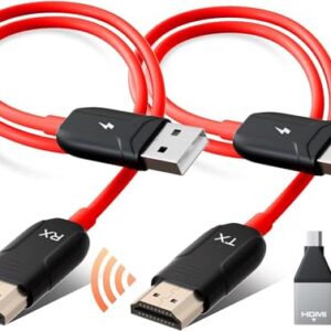 LXJADAP Wireless HDMI Transmitter and Receiver 100ft/30m,1080P Output Wireless HDMI,2.4G/5G Plug&Play for Streaming Video and Audio to Monitor from Laptop/TV Box