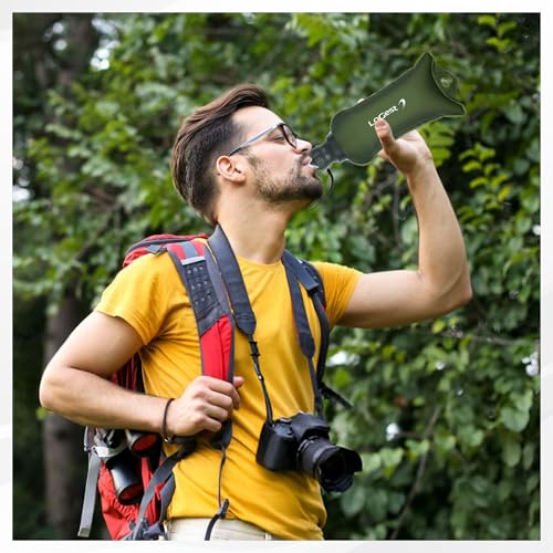 LoGest Portable Foldable Water Filter Bag with Hose - Portable Personal Water Filtration Survival - for Emergency Kits Outdoor Activities and Hiking - Water Filter Camping Travel Survival Backpacking - Image 6