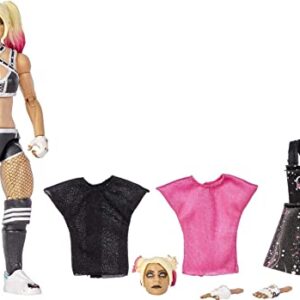 Mattel WWE Ultimate Edition Action Figure & Accessories Set, Alexa Bliss 6-inch Collectible with 30 Articulation Points, Swappable Pieces & Entrance Gear