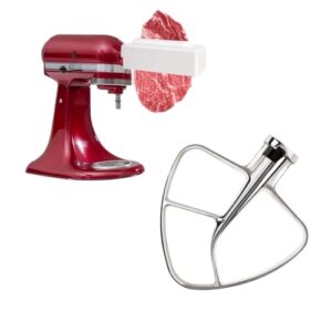 Meat Tenderizer Attachments for KitchenAid and Stainless Steel Flat Beater For Kitchenaid 4-5 Quart Tilt Head Stand Mixer