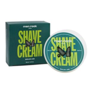 Men Rock Shave Cream – Sicilian Lime – Mens Shaving Cream – Moisturizing Shaving Foam for Men – Non-Drying Formula – Cruelty-Free – 3.5 oz