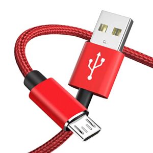 Micro USB Cable Android Charger for Amazon Kindle Fire HD 10 8 Tablet – Old Models,PS4 Controller Charging Cord for Samsung Galaxy S7 S6 J7 Edge Phone,Braided USB A to Micro B Wire Replacement 6FT