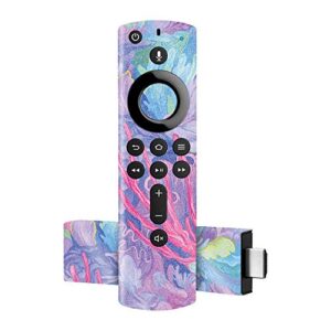 MightySkins Glossy Glitter Skin for Amazon Fire TV Stick 4K – Dreamy Reef | Protective, Durable High-Gloss Glitter Finish | Easy to Apply, Remove, and Change Styles | Made in The USA