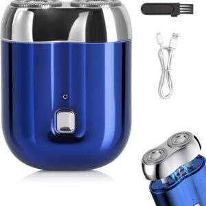 Mini Electric Shaver for Men Women, Pocket Dual Head Shaver, Rechargeable Waterproof Compact Travel Electric Razor, USB Close Battery Portable Razor for car, Travel, Office, Home use, Business Trip