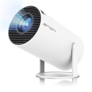 Mini Projector, HY300 PRO Portable Projector, Support 4K 1080P with Dual-Band WIFI6 5G Wireless 5.2 Bluetooth Android 11, 180° Rotatable, Auto Keystone Correction, 35″-130″ Screen Video Projector