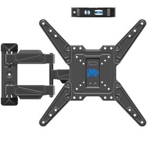 Mounting Dream TV Wall Mount for Most 26-55″ TVs , Television Mount Full Motion with Swivel Articulating Arm , Center Design Wall Mount Bracket , up to VESA 400x400mm and 77 lbs Loading MD2418-MX