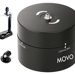 Movo MTP2000 360°/ 120-Minute Panoramic Time Lapse Tripod Head for DSLR’s, and Smartphones