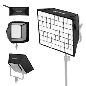 NEEWER 12.2″x11.4″ Foldable Softbox Diffuser with Grid and Bag for NL660/SNL660/RGB660/RGB660 Pro/RGB660 PRO II LED Video Light Panel, Studio Photo Portrait Photography YouTube Video Soft Lighting