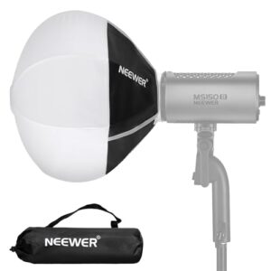 NEEWER 12″/30cm Lantern Softbox with NEEWER Mount (Not Bowens Mount), Quick Release 360° Omnidirectional Light Diffuser Modifier Mini Softbox for MS60 MS60B MS60C MS150B LED Video Studio Light, NS6L