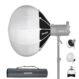 NEEWER 26″/65cm Lantern Softbox One Step Quick Release, 360° Light Diffuser with Skirt, Bowens Mount for Video Light CB60 CB100 CB150 Compatible with Aputure Light 600d Amaran 60x Godox SL60W, NS65L