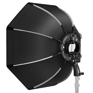 NEEWER 26″/65cm Octagonal Softbox Quick Release, with S-Type Bracket Mount, Carrying Bag Compatible with NEEWER TT560 NW561 NW600 NW620 NW700 NW-670 750II and Q3 AD200Pro Flash Strobes, SF-RP26