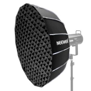 NEEWER 33.5″/85cm Softbox Parabolic Hexadecagon, Quick Setup/Fold Like Umbrella with Bowens Mount, Metal Beauty Dish/Diffusers/Grid/Bag for CB200B CB60 MS60B MS60C Compatible with Aputure Godox, NS85U