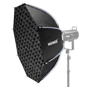 NEEWER 35″/90cm Octagonal Softbox, Quick Release Bowens Mount Softbox with Honeycomb Grid, Light Diffusers, Bag for RGB CB60 CB60B CB200B MS60B MS60C MS150B S101-300W/400W Pro Vision 4 Q4, NS35P