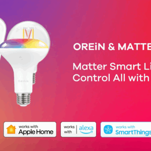 OREiN Matter Smart Light Bulb,1200 Lumens BR30 Smart Flood Light Bulbs Work with Alexa, Apple Home, Google Home, SmartThings, Color Changing Light Bulbs 2.4Ghz WiFi, 85W 4Pack
