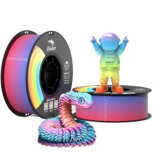 Official 2KG Creality 3D Printer Filament 1.75mm Rainbow, PLA+ PLA Plus Pro Filament Toughness Upgraded, Dimensional Accuracy +/- 0.02mm, 2KG Spool(4.4lbs) Ender PLA+ for Most 3D Printers