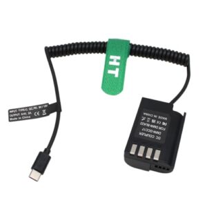 PD USB C Power for Panasonic Lumix GH6, G9, G9M2, S5, S5 II, S5 IIX, GH5 II, GH5S DSLR Camera 9V/12V Type-C to DMW-BLK22 DCC17 Dummy Battery
