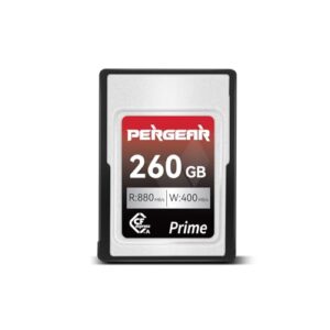 PERGEAR Professional 260GB CFexpress Type A Memory Card, Up to 880MB/s Read Speed & 900MB/s Write Speed for 4K 120P,8K 30P Recording Video/Photo, Compatible for Sony Alpha Sony FX Cameras