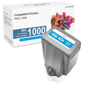 PFI1000 Cyan Compatible Ink Cartridge Replacement for Canon PFI-1000 for Canon imagePROGRAF PRO-1000 Printer (Cyan, 1 Pack)