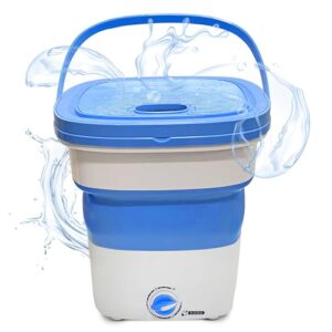 PURE CLEAN Portable Mini Washing Machine Lightweight Collapsible Bucket – Perfect for Camping, Travelling, Apartment, Dorm USA Brand