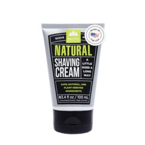 Pacific Shaving Company Natural Shaving Cream – Shea Butter + Vitamin E Shave Cream for Hydrated Sensitive Skin – Clean Formula for a Smooth, Anti-Redness + Irritation-Free Shave Cream (3.4 Oz)