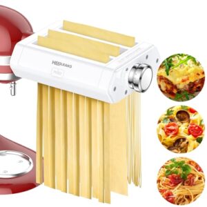 Pasta Attachment for KitchenAid Stand Mixer, 3 in 1 Set Pasta Maker KitchenAid Attachment Includes Spaghetti Cutter, Pasta Sheet Roller and Fettuccine Cutter, Attachment for Kitchenaid Mixers