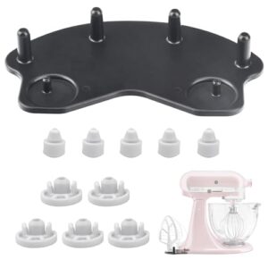 【Patent Pending】Stand Mixer Attachment Holders, Compatible with Kitchenaid Mixer & KitchenAid Flat Beater, Kitchen Accessory Organizer, Accessories for Storing Dough Hooks,Flat & Flex Edge Beater