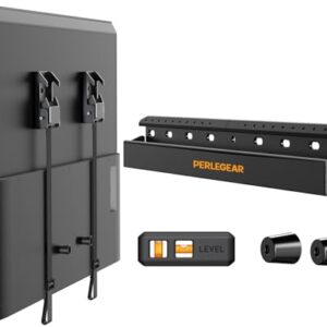 Perlegear Studless TV Wall Mount for Most 24-55 Inch TVs up to 100 lbs, No Stud TV Mount, Drywall TV Bracket with Max VESA 400x400mm, No Drill, Easy Install, Low Profile, PGMT7