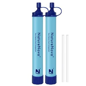 Personal Water Filter Straw Outdoor Portable Filtration Emergency Survival Gear Water Solutions Tactical Gear for Hiking Camping Accessories Travel Hunting Fishing Outing Backpacking
