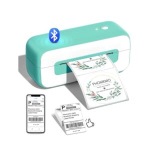 Phomemo Green Bluetooth Thermal Shipping Label Printer, 2025 Upgrade 4×6 Desktop Thermal Label Printer for Small Business/Shipping Packages/Office/Home, for Amazon, Ebay, Shopify, Etsy, UPS, FedEx