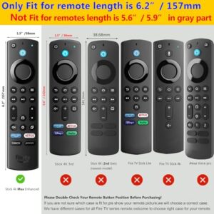 Pinowu Silicone Remote Case (2pcs, Nightglow) Compatible for Firestick 4K Max/Insignia/Pioneer/Fire TV 4-Series/Omni Alexa Voice Remote Enhanced w/Lanyard (Green and Blue)