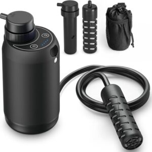 Portable Camping Water Purifier Dual 0.01 Micron Water Filtration System for Outdoor Backpacking, Hiking, Emergency – Dual Filters Version