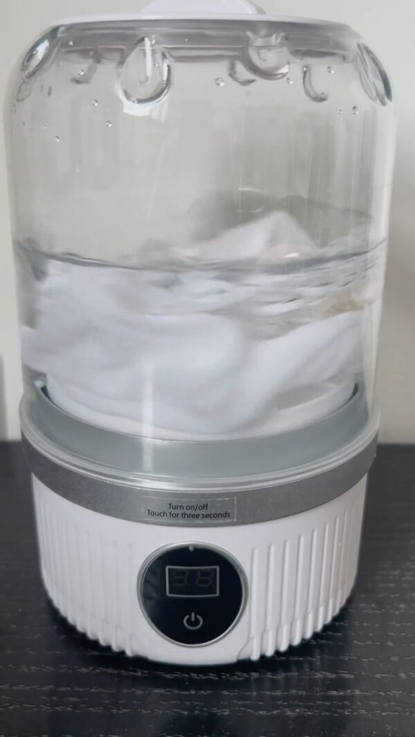 Portable Mini Washing Machine for Underwear, Socks, Baby Clothes – Rechargeable Cordless Compact Washer for Small Loads, Travel & Dorm Use – USB Charging Laundry Machine for Home, Apartment, RV - Image 8