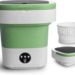 Portable Washing Machine, 16L Upgraded Mini Washer with Spin Basket Laundry Machine, 3 Cleaning Modes Suitable for Small Clothes, Foldable Design Ideal for Apartment, Home, Hotel and camping