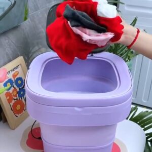 Portable washing machine,Mini Washer,11L upgraded large capacity foldable Washer.Deep cleaning of underwear, baby clothes and other small clothes.Suitable for apartments, dormitories, hotels (Purple)