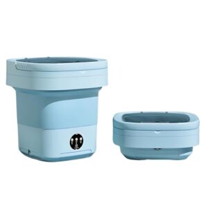Portable washing machine,Mini Washer,11L upgraded large capacity foldable Washer.Deep cleaning of underwear, baby clothes and other small clothes.Suitable for apartments, dormitories, hotels (Blue)